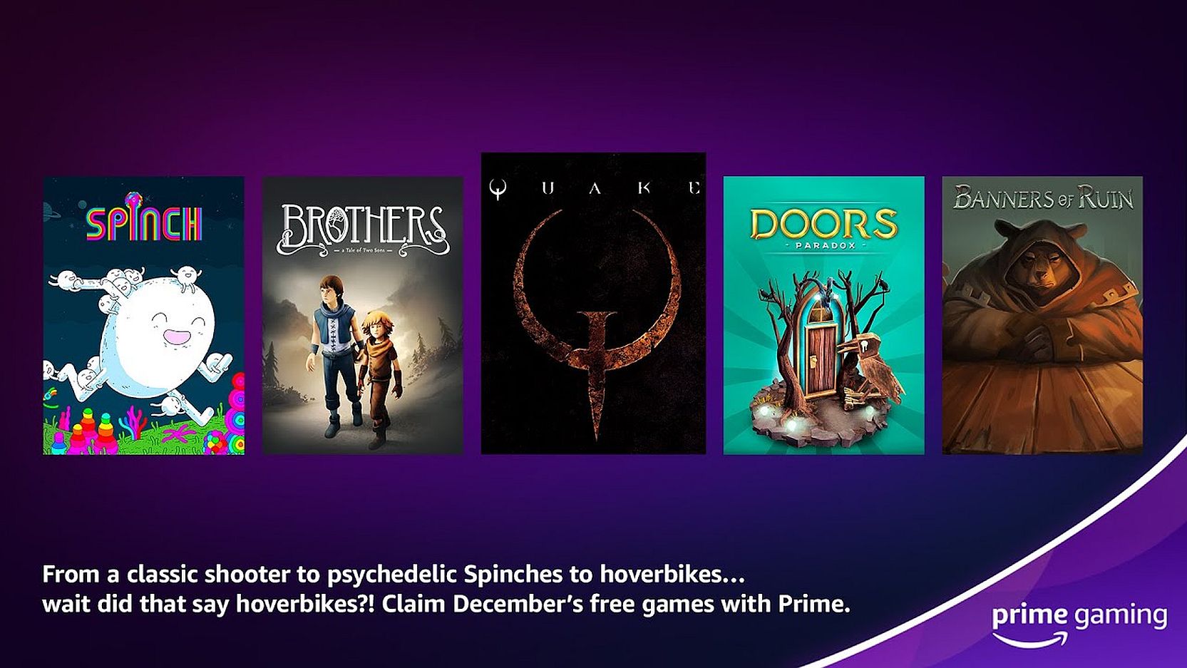 Prime Gaming closes out 2022 with Quake, Brothers: A Tale of Two Sons, more
